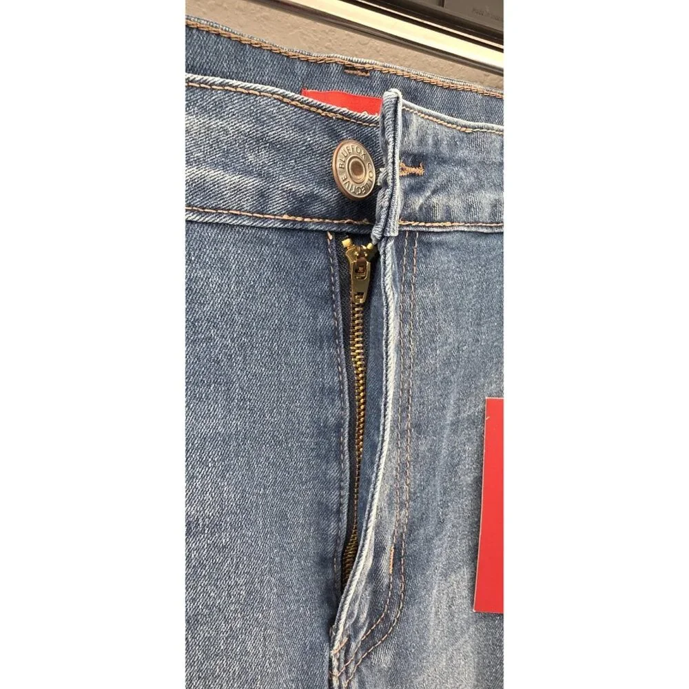 BlueFox Collective Womens‎ 18 Wide Leg Cropped Jeans High Rise Floral Hem